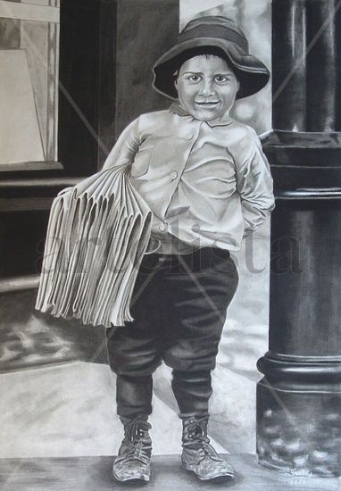 VENDEDOR DE PERIODICOS Charcoal