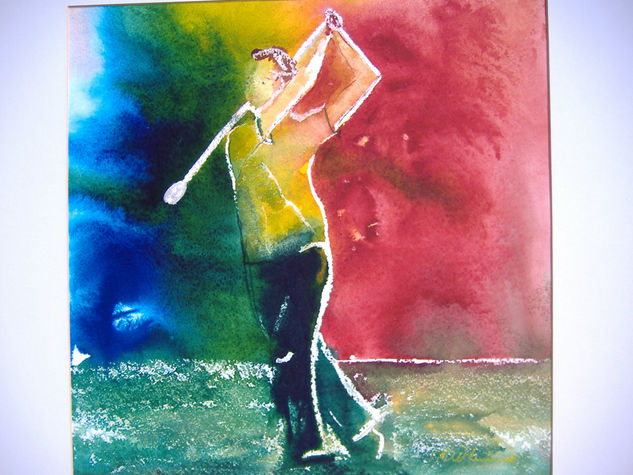 The swing Watercolour Paper Sports