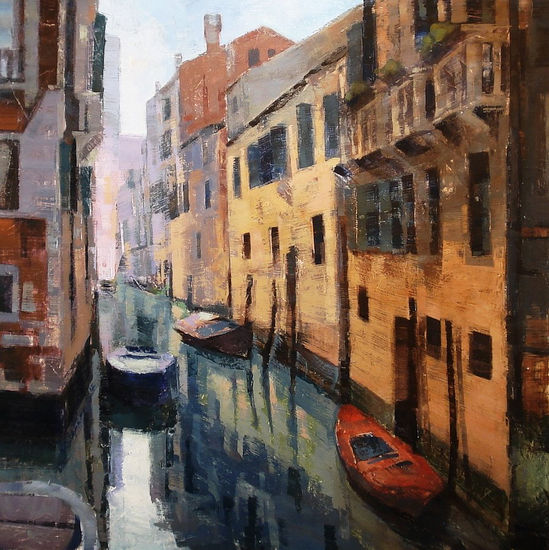 Venecia Óleo Tabla Paisaje