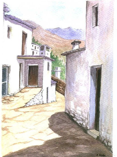 Calle alpujarreña Watercolour Paper Landscaping