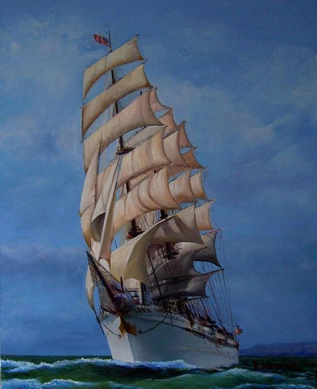 Velero Oil Canvas Marine Painting