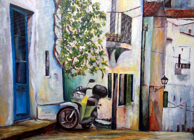 LA MOTO Oil Canvas Landscaping