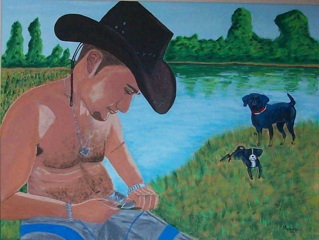 Cowboy Acrylic Canvas Landscaping