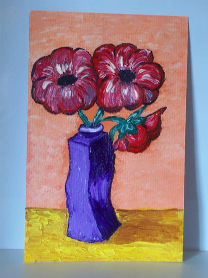 Flor roja Oil Canvas Landscaping