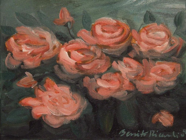 Rosas Oil Textile Floral Painting