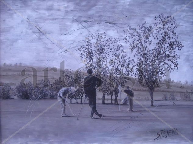 Cancha de golf del Cerro Oil Canvas Landscaping