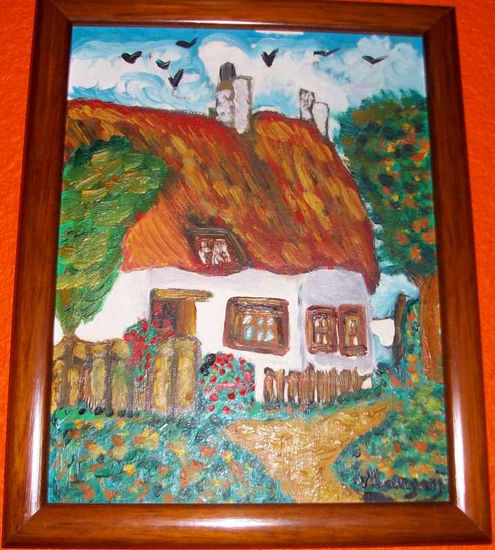 La cabaña Oil Canvas Landscaping