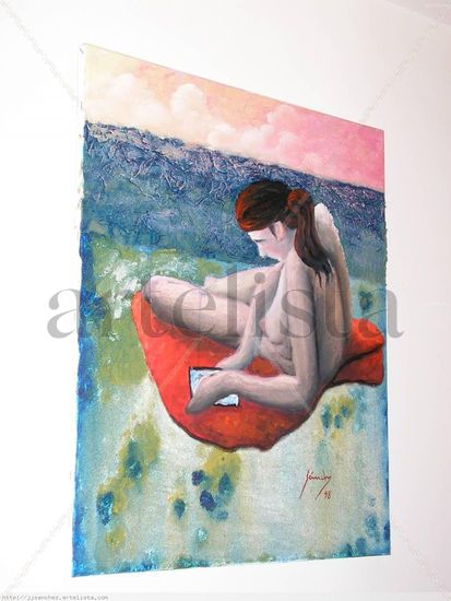 Tomando el sol 2 Oil Canvas Nude Paintings