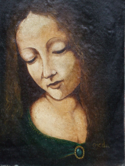 la virgen de las rocas(Leonardo) Oil Canvas Figure Painting