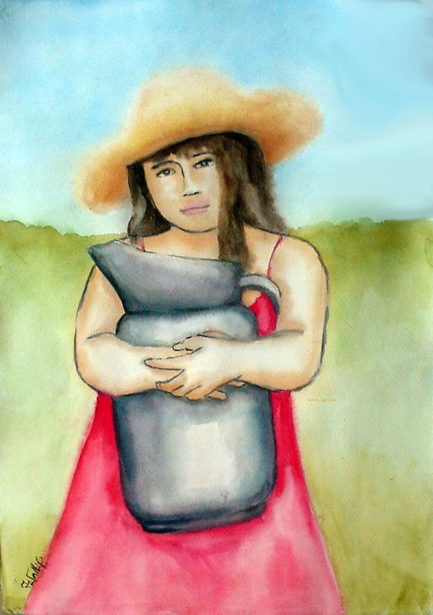 NIÑA CON JARRA