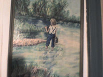 Niño en el rio