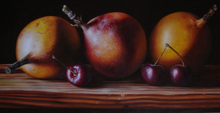 Granadillas y cerezas.