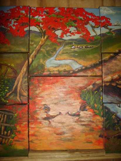 flamboyan Acrylic Canvas Landscaping