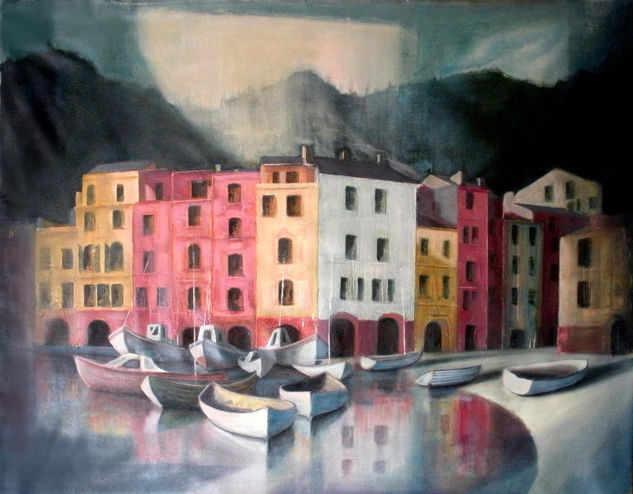 portofino Acrylic Canvas Marine Painting