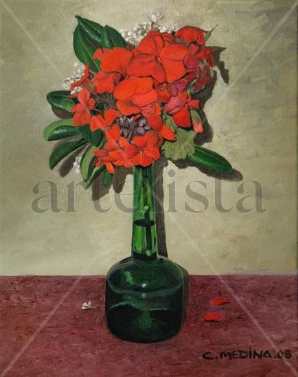 S/título Oil Canvas Floral Painting