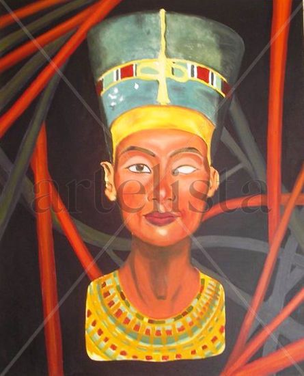 Nefertiti Óleo Lienzo Retrato