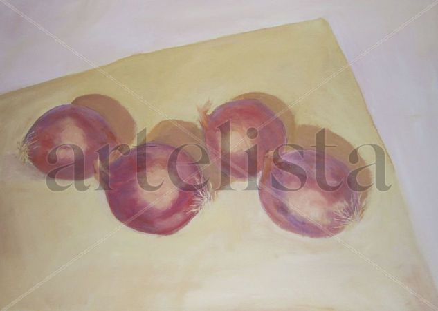 Cebollas Oil Canvas Still Life Paintings