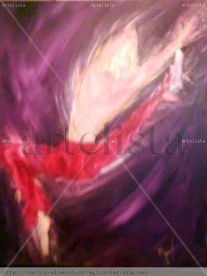 DANZA DE FUEGO Acrylic Canvas Figure Painting