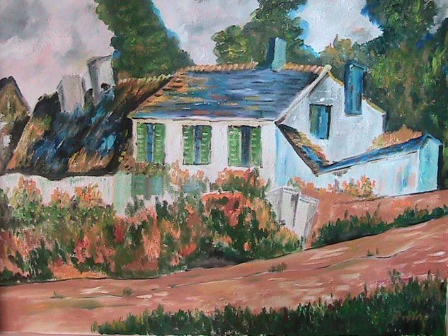 casa azul Oil Canvas Landscaping