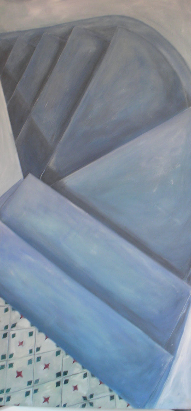 escalera azul