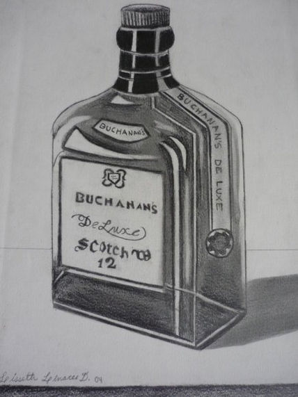 Botella al carboncillo
