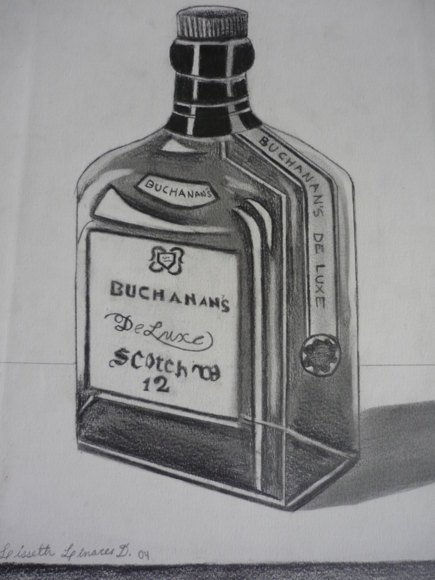botella al carboncillo