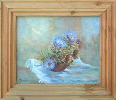 Cardos lilas Oil Canvas