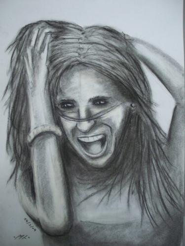 Alegre expresión. Charcoal