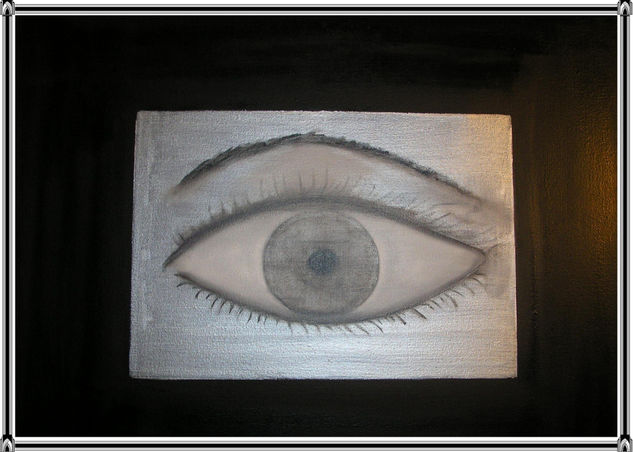 Eye see             19 Oil Textile Portrait