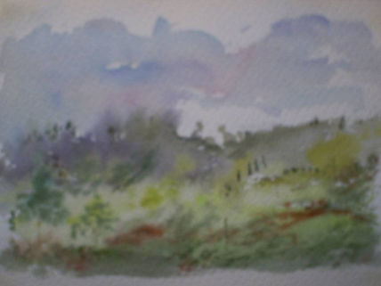 Amanecer violeta