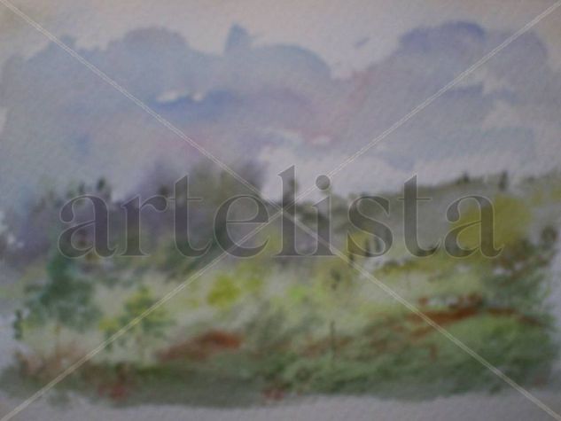 AMANECER VIOLETA Oil Canvas Landscaping