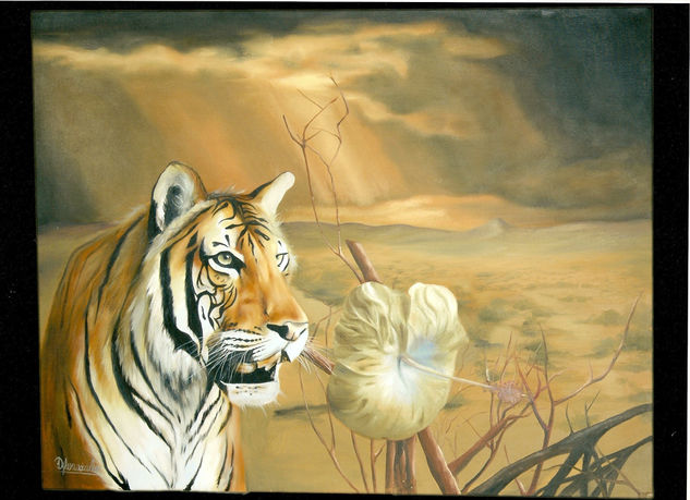 tigre Oil Canvas Animals