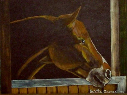 Caballo asomado