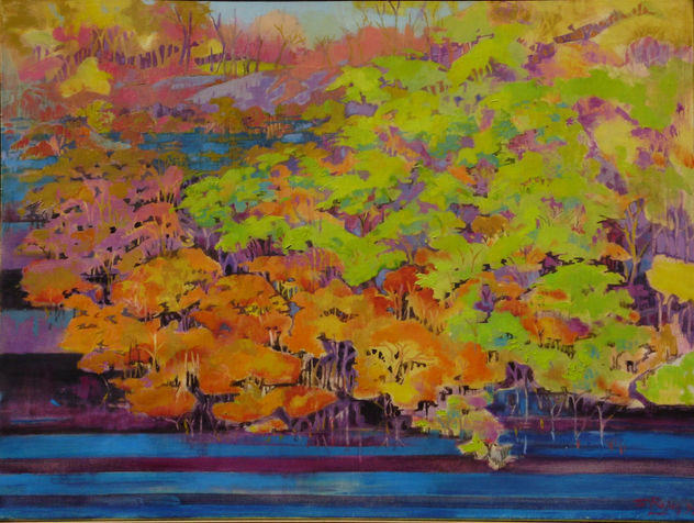 1999 Borde de agua. Óleo,  60 x 80 cm
