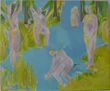 1997 Mujeres en el rio  oleo 60 x 70 cm.