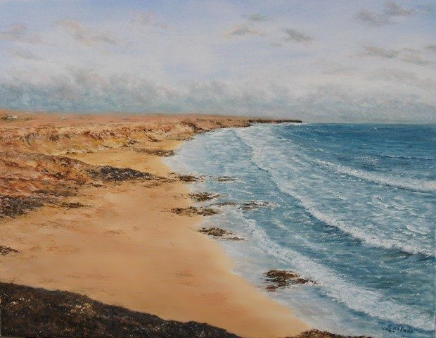 Playa de EL Cotillo Oil Canvas Marine Painting