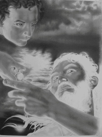 Dios padre y Dios hijo Charcoal