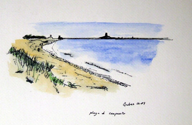 Playa de Camposoto Watercolour Paper Landscaping