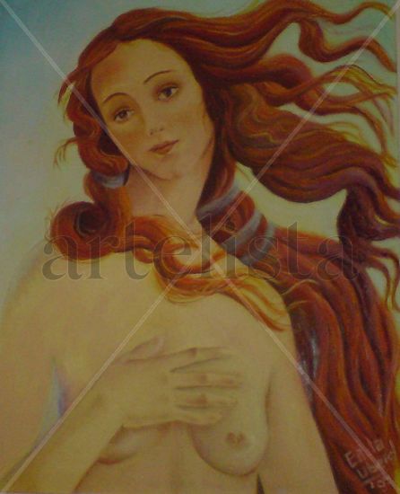 "Nacimiento de Venus" Oil Canvas Portrait