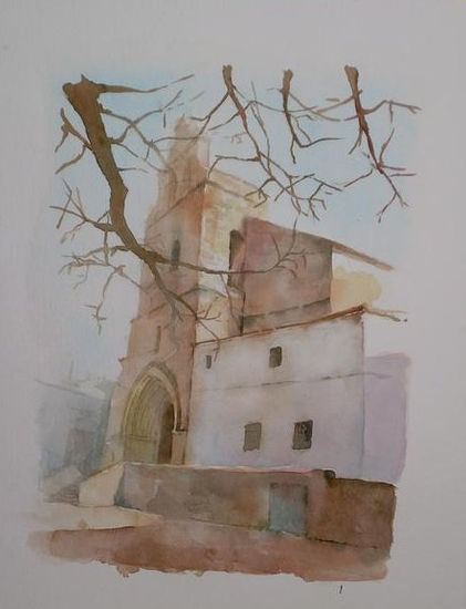 Iglesia San Lucas, Jerez de la Fra. Oil Canvas Landscaping