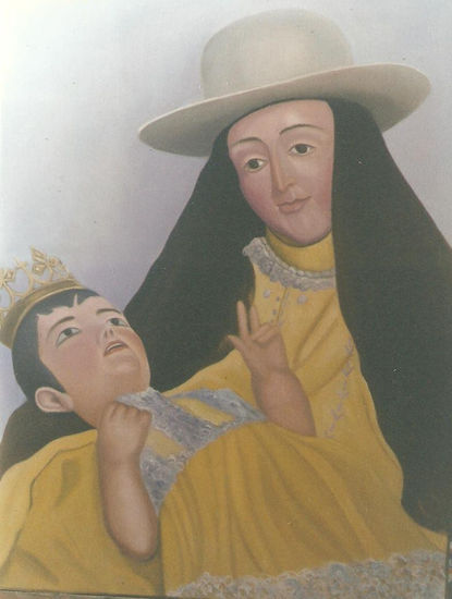 IMAGEN DE LA EXCELSA PATRONA DE LOS BARQUISIMETANOS, DIVINA PASTORA. Oil Canvas Portrait