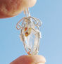 Natural Topaz crystal sterling silver pendant 3.4 grams