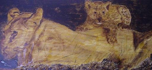 Lioness with Cub 