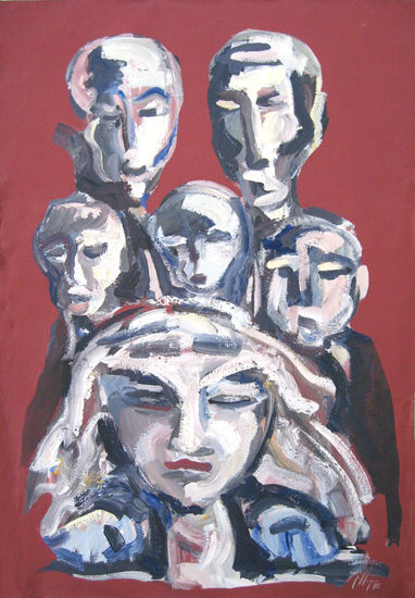 La familia Rosferatus Acrylic Canvas Portrait