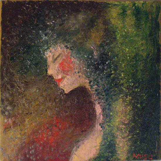 Pensando Oil Canvas Figure Painting