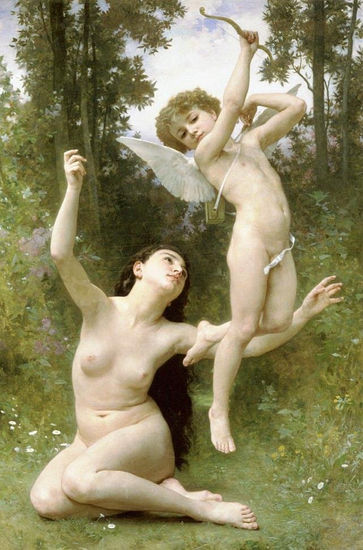 L'amour senvole copia de Bouguereau Óleo Lienzo Figura