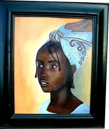 JOVEN DE SUDAN Oil Others Portrait