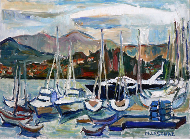 Barcos  y Monte Oil Canvas Landscaping