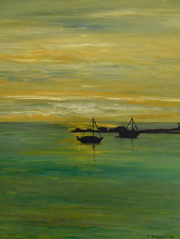 Amanecer en la playa de Las Alcaravaneras