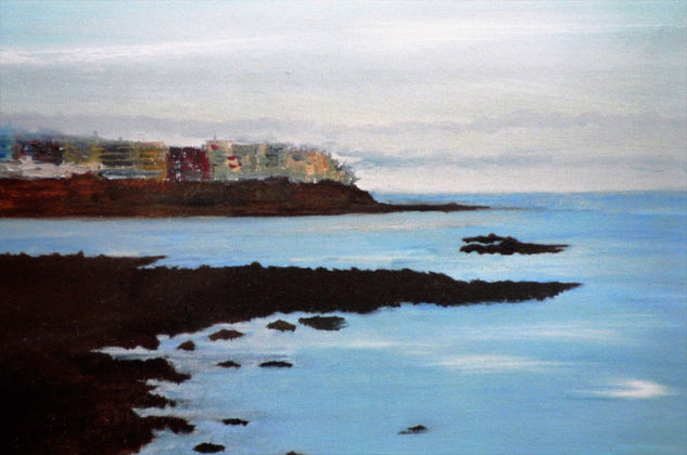 Costa de Arinaga al atardecer Oil Canvas Landscaping